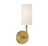 Powell 1-Light Wall Sconce in Warm Brass (9-1755-1-322)