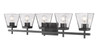 Z-Lite Lauren 5 Light Vanity in Matte Black (819-5V-MB)