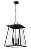 Broughton 4 Light Outdoor Chain Mount Ceiling Fixture in Black (521CHXL-BK)