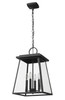 Broughton 4 Light Outdoor Chain Mount Ceiling Fixture in Black (521CHB-BK)