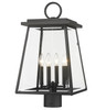 Broughton 4 Light Outdoor Post Mount Fixture in Black (521PHBR-BK)