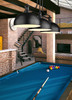Melange 3 Light Billiard in Matte Black (725-3MB-D13MB)