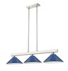 Z-Lite Cobalt 3 Light Billiard in Brushed Nickel (152BN-MNB)