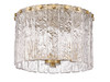 Z-Lite Glacier 3 Light Flush Mount in Modern Gold (1943F12-MGLD)