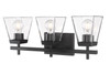 Z-Lite Lauren 3 Light Vanity in Matte Black (819-3V-MB)