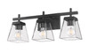Z-Lite Lauren 3 Light Vanity in Matte Black (819-3V-MB)