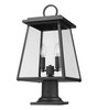 Broughton 2 Light Outdoor Pier Mounted Fixture in Black (521PHMR-533PM-BK)