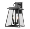 Broughton 2 Light Outdoor Wall Light in Black (521M-BK)
