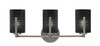 Atlas 3 Light Bath Bar In Graphite Finish With 4" Black Matrix Glass (4513-GP-4069)