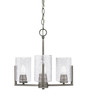 Atlas Uplight, 3 Light, Chandelier In Graphite Finish With 4" Smoke Bubble Glass (4503-GP-3002)