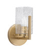 Atlas 1 Light Wall Sconce In New Age Brass Finish With 4" Smoke Bubble Glass (4511-NAB-3002)