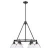 Orwell 6-Light Chandelier in Matte Black with Clear Glass (3306-6 BLK-CLR)