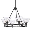 Orwell 6-Light Chandelier in Matte Black with Clear Glass (3306-6 BLK-CLR)