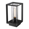 Smyth NB Pier Mount - Outdoor in Natural Black with Seeded Glass Shade (2073-OPR NB-SD)