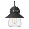 Demi 1 Light Wall Sconce - Outdoor in Natural Black with Clear Glass Shade (1099-OWS NB-CLR)