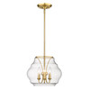Annette 3 Light Pendant in Brushed Champagne Bronze with Clear Glass Shade (1087-3P BCB-CLR)
