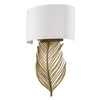 Cay 2 Light Wall Sconce in Vintage Fired Gold with Ivory Linen Shade (6930-WSC VFG-IL)