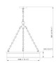Z-Lite Anders 3 Light Chandelier in Rubbed Brass (1944P22-RB-LED)