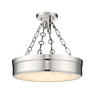 Z-Lite Anders 1 Light Semi Flush Mount in Polished Nickel (1944SF15-PN-LED)