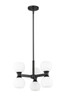 Artemis 6 Light Chandelier in Matte Black (494-6MB)