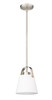 Z-Studio 1 Light Pendant in Brushed Nickel (743P8-BN)