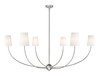 Shannon 6 Light Chandelier in Brushed Nickel (3040-62BN)