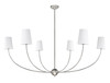 Shannon 6 Light Chandelier in Brushed Nickel (3040-62BN)