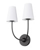 Z-Lite Shannon 2 Light Wall Sconce in Matte Black (3040-2S-MB)
