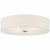 Mid Town Antique Brushed Brass LED Flush Mount (64064LEDDLP-ABB/WH)