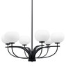Cavella 6 Light Chandelier Shown In Matte Black Finish With 7" White Muslin Glass (3906-MB-212)
