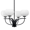 Cavella 4 Light Chandelier Shown In Matte Black Finish With 7" White Muslin Glass (3904-MB-212)