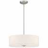 Mid Town Brushed Steel LED Pendant or Semi-Flush (64065LEDDLP-BS/WH)