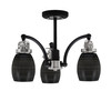 Easton 3 Light Semi-Flush Shown In Matte Black & Brushed Nickel Finish With 5" Black Matrix Glass (1947-MBBN-4029)