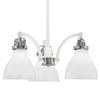 Easton Downlight, 3 Light, Chandelier Shown In White & Brushed Nickel Finish With 6.25" White Marble Glass (1943-WHBN-4761)