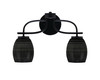Cavella 2 Light Bath Bar In Matte Black Finish With 5" Black Matrix Glass (3912-MB-4029)
