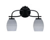 Cavella 2 Light Bath Bar In Matte Black Finish With 5" Gray Matrix Glass (3912-MB-4022)