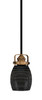 Easton 1 Light Mini Pendant Shown In Matte Black & Brass Finish With 5" Black Matrix Glass (1941-MBBR-4029)