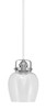 Easton 1 Light Mini Pendant Shown In White & Brushed Nickel Finish With 6" Clear Bubble Glass (1941-WHBN-4810)