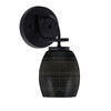 Cavella 1 Light Wall Sconce Shown In Matte Black Finish With 5" Black Matrix Glass (3911-MB-4029)