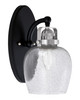 Easton 1 Light Wall Sconce Shown In Matte Black & Brushed Nickel Finish With 6" Smoke Bubble Glass (1931-MBBN-4812)