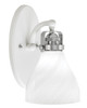 Easton 1 Light Wall Sconce Shown In White & Brushed Nickel Finish With 6.25" White Marble Glass (1931-WHBN-4761)