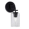 Cavella 1 Light Wall Sconce Shown In Matte Black Finish With 4" Smoke Bubble Glass (3911-MB-3002)