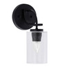Cavella 1 Light Wall Sconce Shown In Matte Black Finish With 4" Clear Bubble Glass (3911-MB-300)