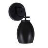 Cavella 1 Light Wall Sconce Shown In Matte Black Finish With 5" Matte Black Oval Metal Shade (3911-MB-426-MB)
