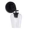 Cavella 1 Light Wall Sconce Shown In Matte Black Finish With 5" Clear Bubble Glass (3911-MB-210)