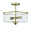 Bolden 2 Light Convertible Semiflush in Satin Brass (50552-SB)