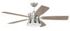 Dominick 52" 5-Blade Ceiling Fan in Polished Nickel w/ Driftwood/Greywood Blades; Integrated Light Kit (DMK52PLN5)