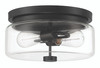 Bennet 2 Light Outdoor Flushmount in Midnight (ZA5337-MN)