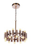 Simple Lux 20 Light LED Chandelier in Satin Brass (57520-SB-LED)