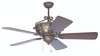 Toscana 54" Indoor Fan Peruvian BRZ, Walnut/Handscraped Walnut Blades (TO54PR5)